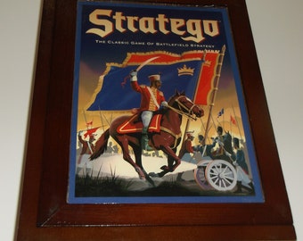 Rare Vintage Games Collection Wooden Box Stratego Board Game