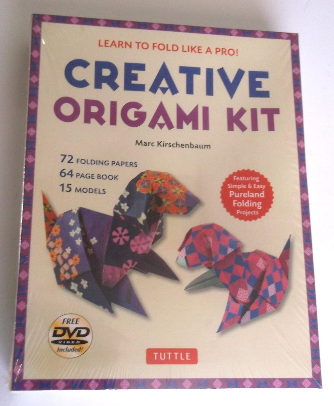 NOS Creative Origami Kit - Hong Kong - 64 Pg. Book- 72 Sheets Paper ...