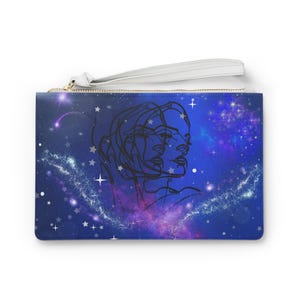 Pochette Galaxy Dream - pochette Gemini - sac à bandoulière cosmique, sac à main ciel étoilé céleste, pochette artistique féminine à fermeture éclair,