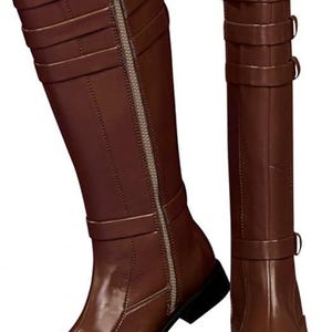 Bruin lederen cosplay laarzen Jedi kostuumlaarzen Star Wars geïnspireerde hoge rijlaarzen heren dames Unisex Steampunk Renaissance festivalschoenen