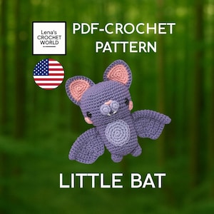 Little Bat Amigurumi Crochet Pattern - PDF Digital Download, Cute Halloween Plush Toy, Easy DIY Bat Pattern for Beginners