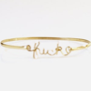 Single Gold-Filled or Sterling Silver f-ck Bracelet image 4