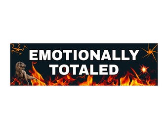 Emotional Bumper Sticker: Funny Car Decor, Road Trip Gift