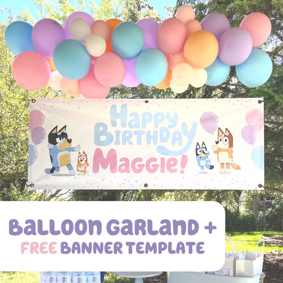 Bluey Birthday Party Backdrop Banner - Digital Printable – Jolly