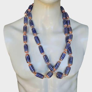 Bamenda Beaded Necklace | Cameroonian Tribal Jewelry | Handmade Bamileke & Ndop Beads | African Toghu Accessories | Festival Wear