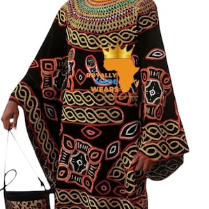 Bamenda Toghu Men’s Traditional Attire | Cameroon Royal Outfit | Embroidered Velvet Dashiki | Atoghu Free Size | One Size Fits Most (S–XL)