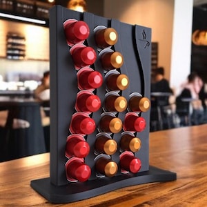Modern Nespresso Pod Holder – 21 Capsule Coffee Organizer Stand for Countertops