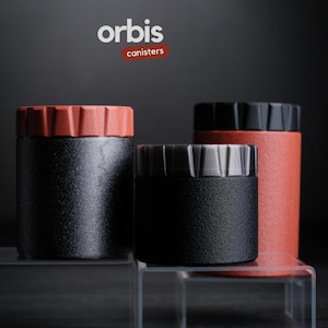 Orbis Canisters Set · Minimalist Screw-Lid Storage Jars · 3 Sizes · Modern 3D Printed Containers for Desk, Kitchen, Bathroom & More