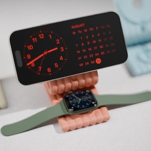 Dual Ripple Charging Stand | MagSafe iPhone & PixelSnap Google Pixel Dock | Apple Watch | StandBy | 30+ Colors | Stand Only