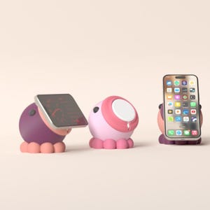 iPhone Charging Stand Aesthetic Kawaii Squid Mount
