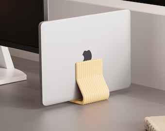 Laptop Stand Vertical | MacBook Holder Desk Organizer | Space Saving Office Desk Accessories | Home Office | 30+ Colors