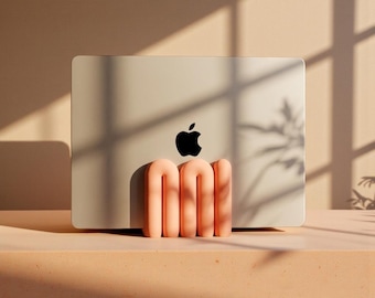 Wibble Vertical Laptop Stand | Chunky Aesthetic Desk Organizer | MacBook Holder | Custom Gap Size | Modern Home Office | 30+ Colors |
