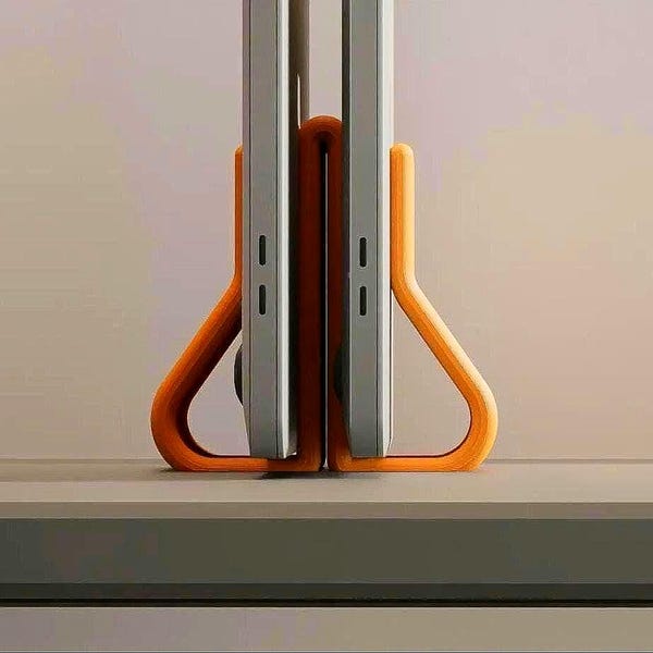 Soporte vertical para dos portátiles/Accesorios de escritorio/Soporte para MacBook/Organizador para oficina en casa que ahorra espacio/27 colores