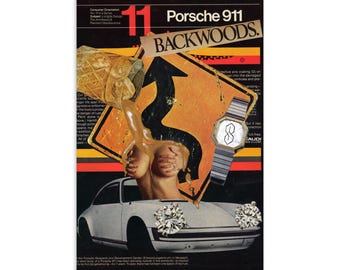 Whisky Tits Porsche Postcard