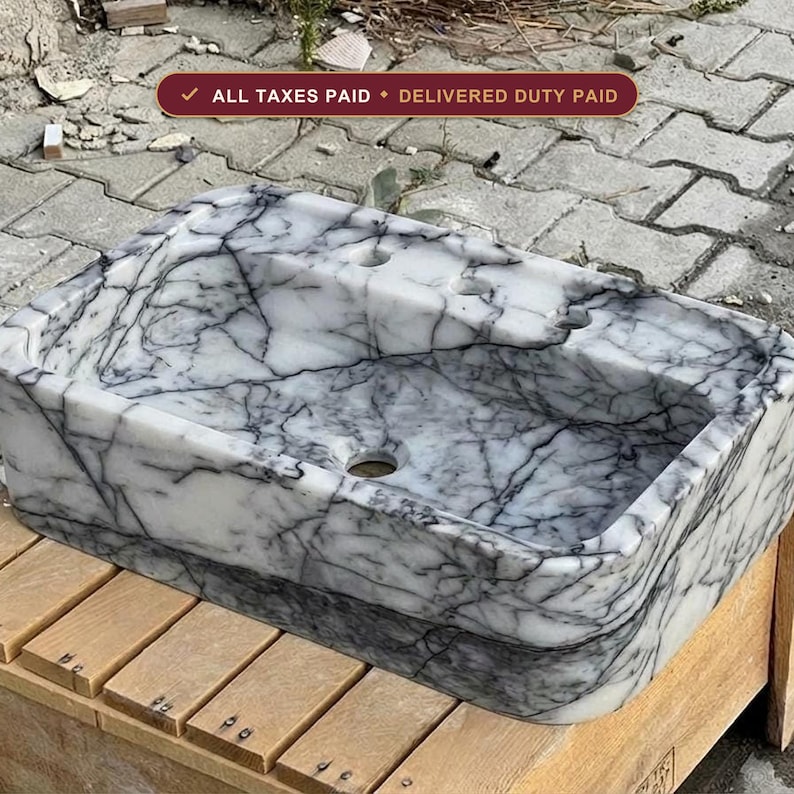 Marble sink — duties and VAT included