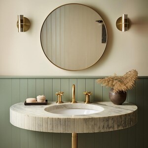 Handcarved Carrara marble vessel sink by Marblyart, custom made to order — photo 9 of 10