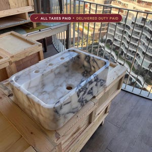 Marble sink — duties and VAT included