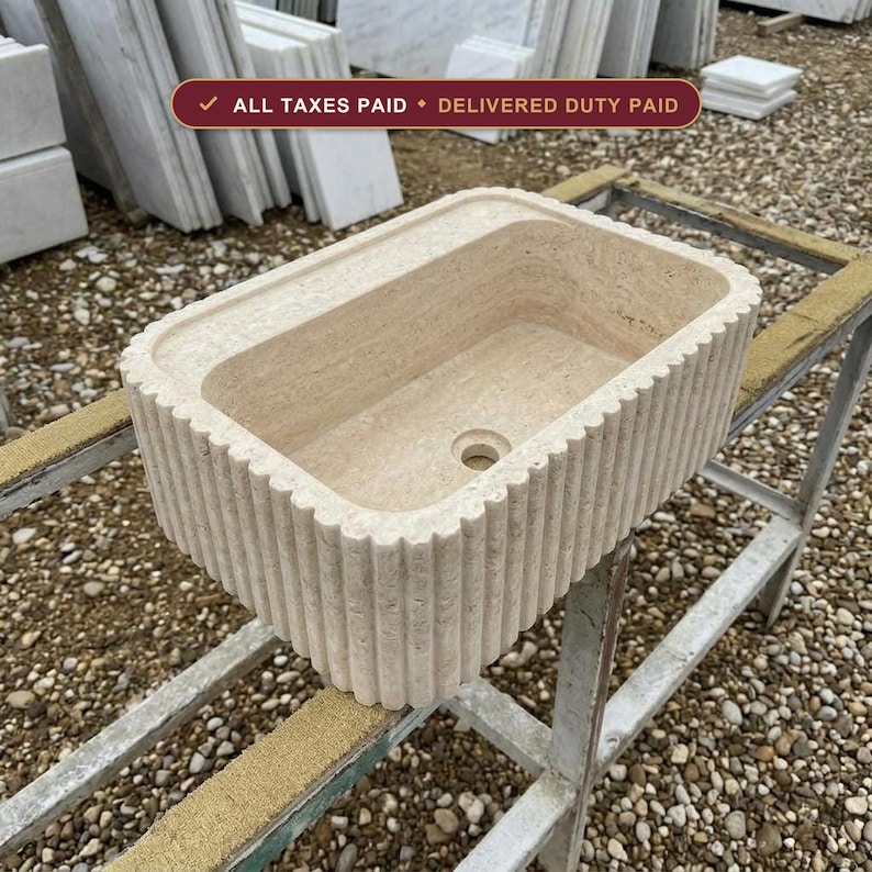 Marble sink — duties and VAT included