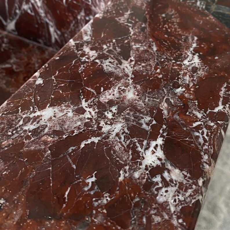 Calacatta Viola Marble wall mount sink — close-up of marble veining (photo 16)