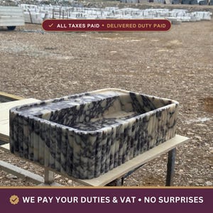 Marble sink — duties and VAT included