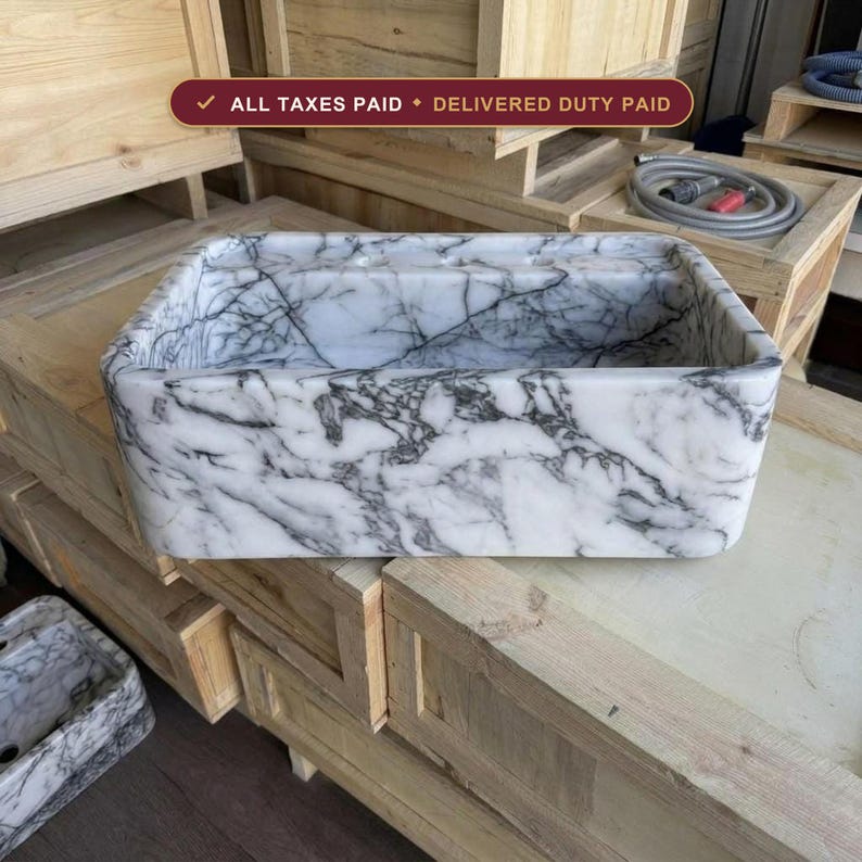 Marble sink — duties and VAT included