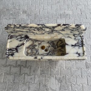 Calacatta Viola Marble fluted vessel sink — bird's eye view (photo 19)