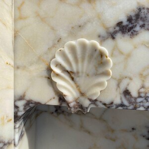 Handcarved Calacatta Viola marble vessel sink by Marblyart, custom made to order — photo 3 of 11