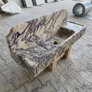 Calacatta Viola Marble square vessel sink — product photograph (photo 18)
