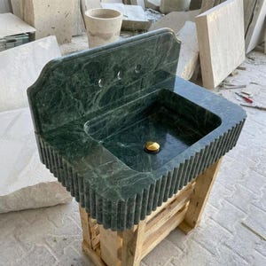 Calacatta Viola Marble square vessel sink — product photograph (photo 18)