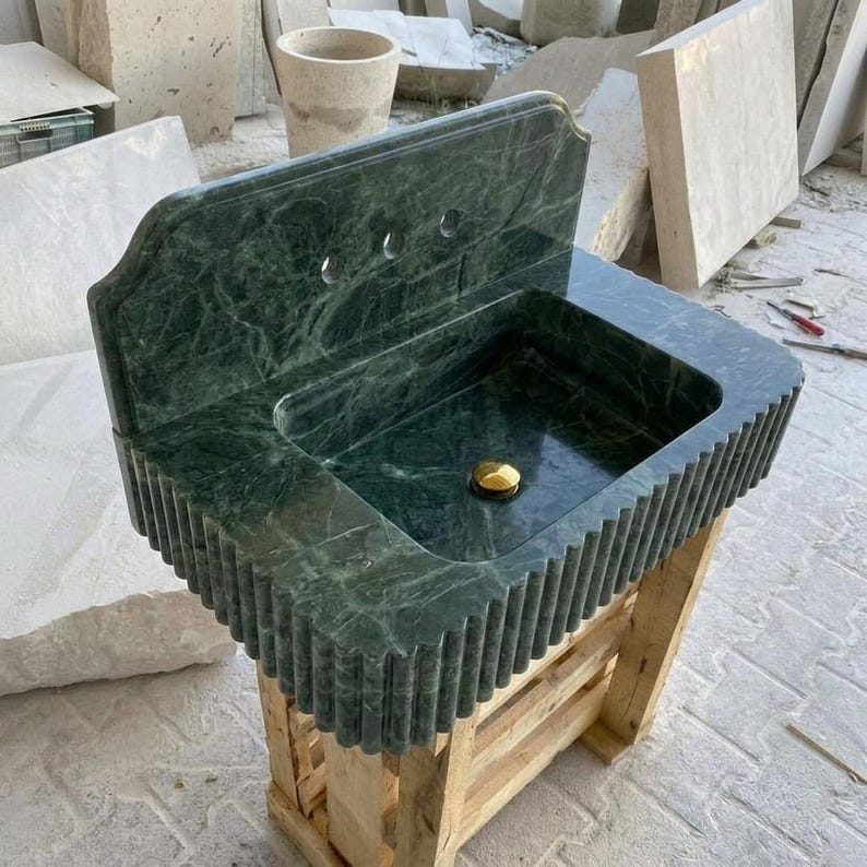 Calacatta Viola Marble square vessel sink — product photograph (photo 18)