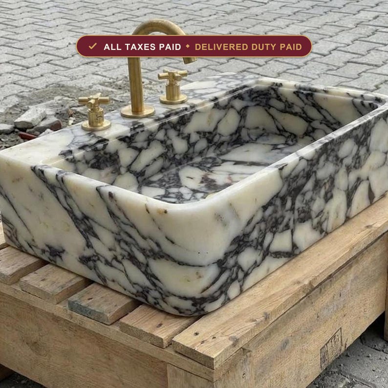 Marble sink — duties and VAT included