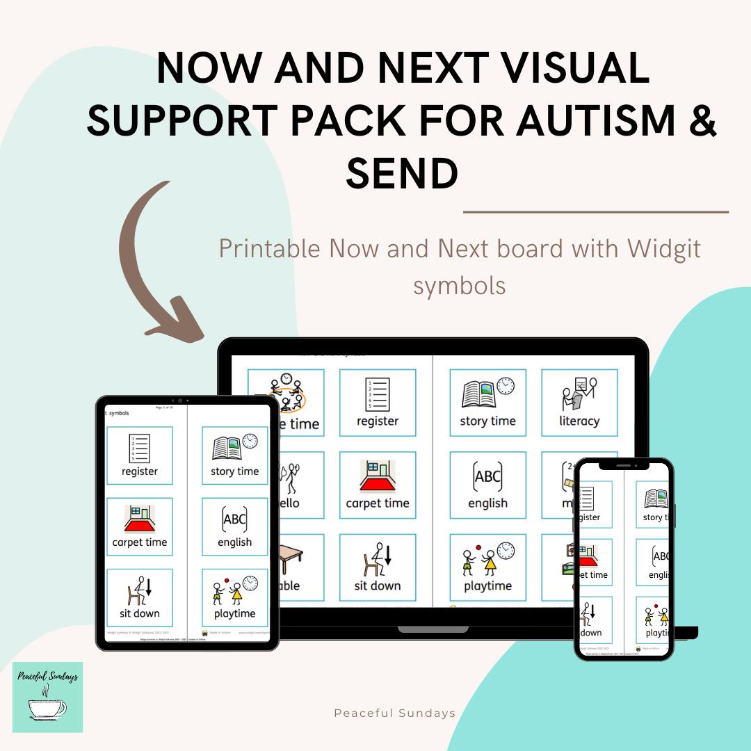 Because Send Visual Full Now and Next Visual Schedule Pack | Widgit Symbols | Autism | SEND ...