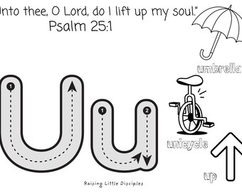 Hojas para colorear del abecedario con versículos bíblicos