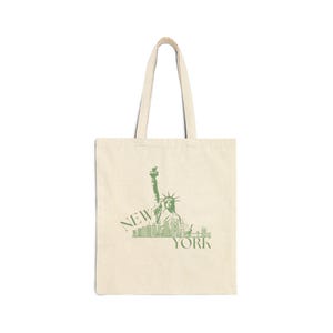 Statue Of Liberty Street Style Tote Bag | NYC Skyline Edition
