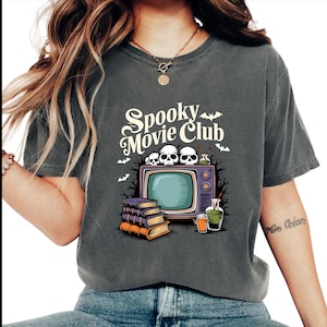 Spooky Movie Club Comfort Colors Shirt: Trendy Halloween Tee