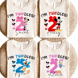 Custom Birthday Shirt, Twodles Shirt, 2nd birthday Shirt, Toddler Birthday Shirt, Cute 2nd Birthday Tee, 2nd Birthday Shirt for Girl and Boy
