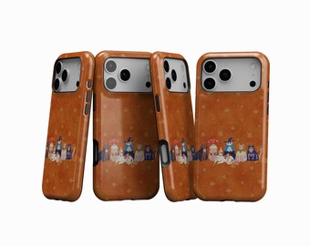 Funda para teléfono con diseño de gato bruja otoñal, funda acogedora estilo cottagecore con diseño de perro, funda marrón con estética de bosque mágico, compatible con iPhone 17, 16, 15, 14, 13, 12, 11 Pro Max y Samsung S25.