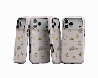 Cute Jellycat Inspired Phone Case, Plush Bunny Phone Cover, Whimsical Fall Phone Accessory, iPhone 17 16 15 14 13 12 11, Samsung S25 S24