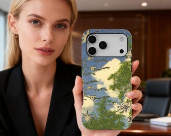 Vintage Nature Collage Phone Case, Botanical Sky Bee Aesthetic Cover, Retro Celestial Artistic, iPhone 17 16 15 14 13 12 11, Samsung S25