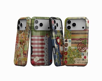 Retro Whimsy Artistic Collage Phone Cases, Star Phone Case, Aesthetic Cover, Abstract Funky, iPhone 17 16 15 14 13 12 11, Samsung S25 S24