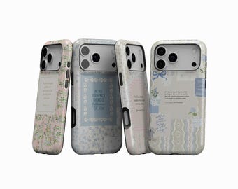 Kristet telefonskal med bibelvers, blommigt telefonskal med bibelvers, kristet lapptäcke med cottagecore, iPhone 17 16 15 14 13, Samsung