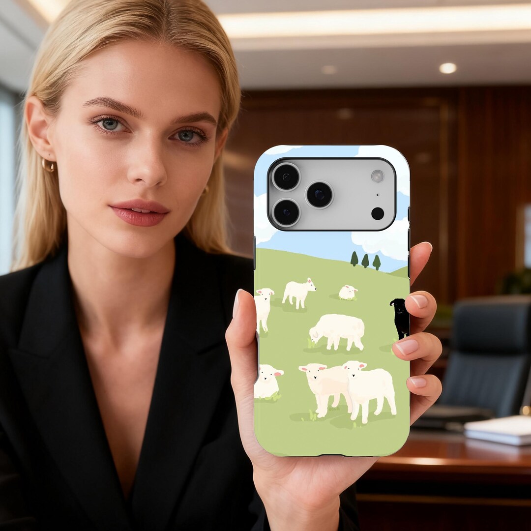 Sheep Case Grassland Sheep Herd Phone Case, Funny Cute Sheep Cover, Kawaii Sheep ...