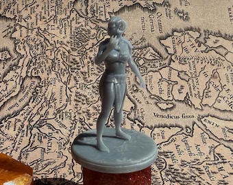 Streghe/Maghe Tiefling - Miniatura in resina stampata in 3D - Miniatura per giochi di ruolo da tavolo per Dungeons & Dragons, Pathfinder e altro