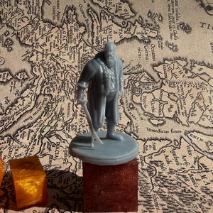 Peg-Legged Dwarf Pirate Captain - 3D Printed Resin Miniature - Tabletop RPG Miniature for Dungeons & Dragons, Pathfinder, and More
