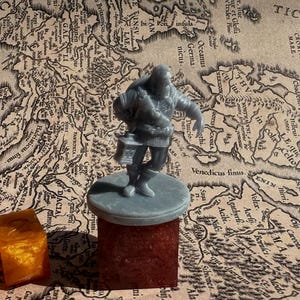 Dwarf Warrior Merchant - 3D Printed Resin Miniature - Tabletop RPG Miniature for Dungeons & Dragons, Pathfinder, and More