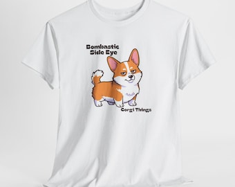 Corgi Lover's Tee - Unisex Heavy Cotton T-Shirt, Cute Dog Apparel, Gift for Corgi Lovers, Fun Dog Shirt, Corgi Graphic Top