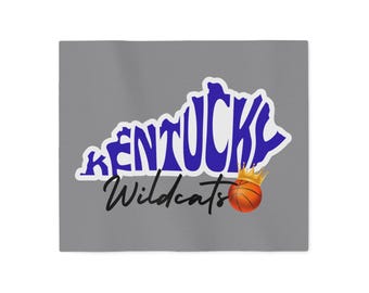 Kentucky Wildcats Sweatshirt Blanket, Cozy Throw for Game Day, College Basketball Fan Gift, University of Kentucky, UK, BBN, Basketball
