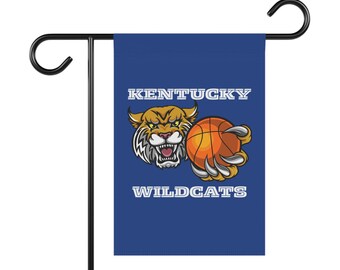 Flaga ogrodowa Kentucky Wildcats, koszykówka akademicka, dekoracja na dzień meczu, Uniwersytet Kentucky, Wielka Brytania, Kentucky, koszykówka, BBN