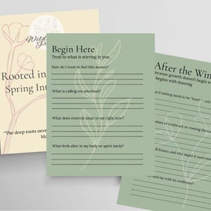 Spring Self Care Journal: Printable Intentions Kit (PDF)