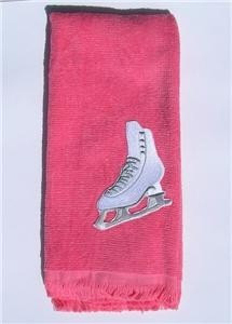 Ice Figure Skate Skating Blade Towel NEW Pink Etsy